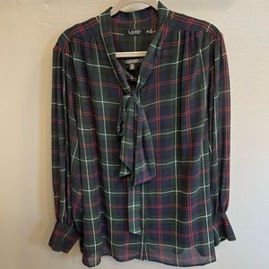 Lauren Ralph Lauren Plaid Button Up Blouse 3x